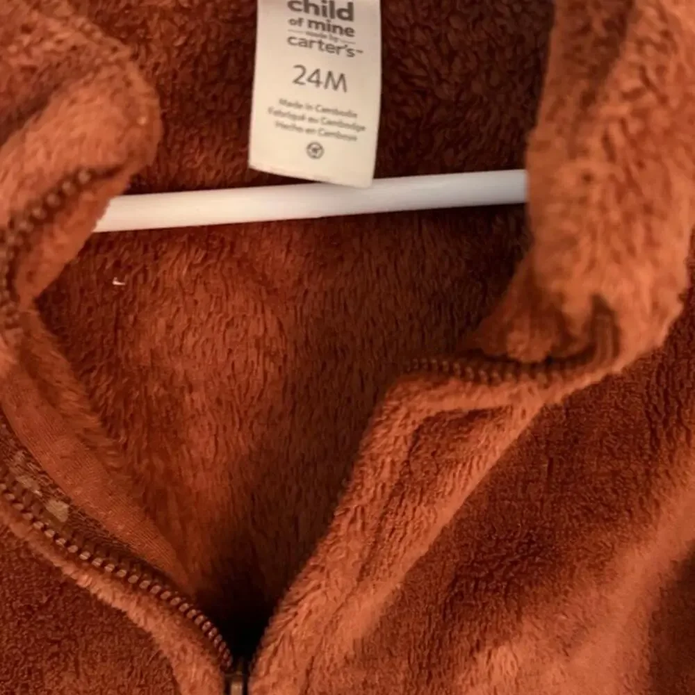 Toddler brown fleece zip up